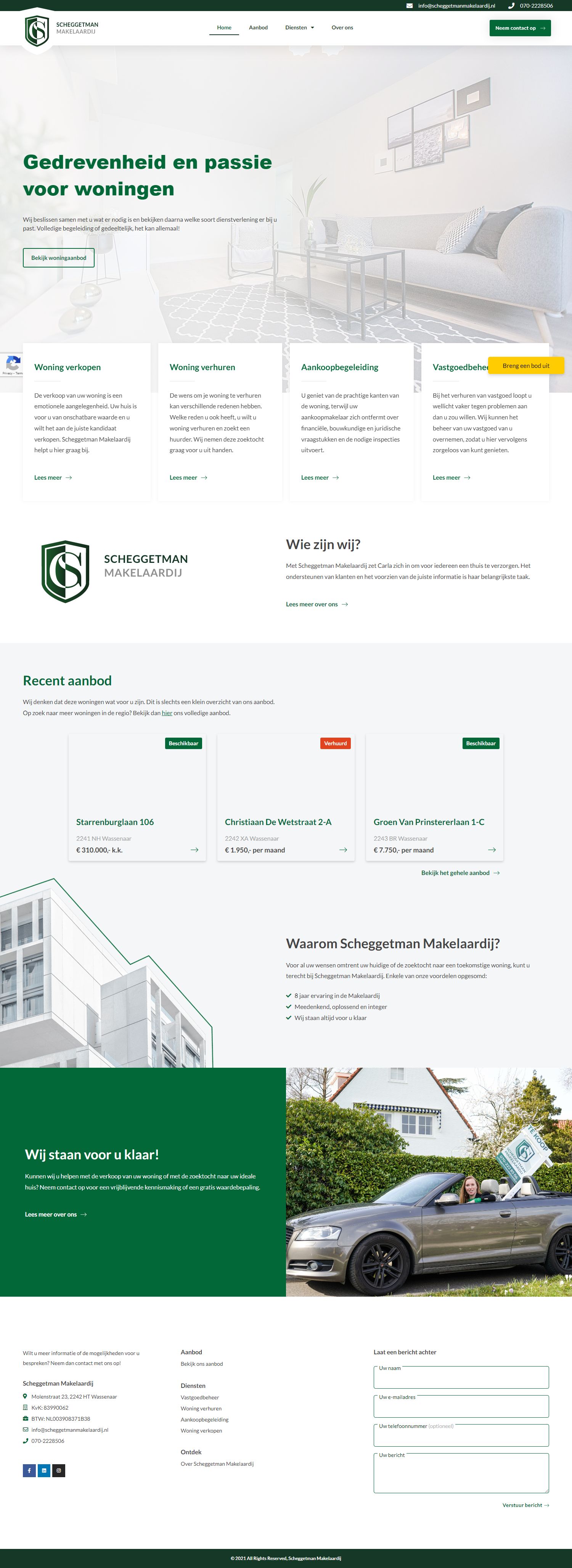 Screenshot van de website van www.scheggetmanmakelaardij.nl