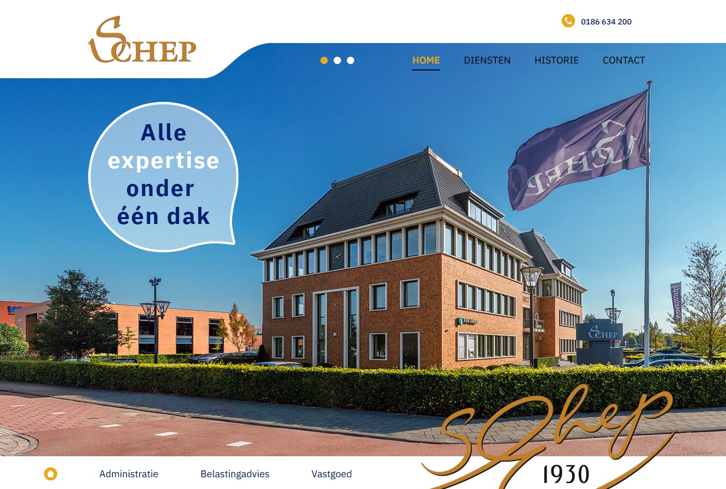 Screenshot van de website van www.schepregistergoed.nl