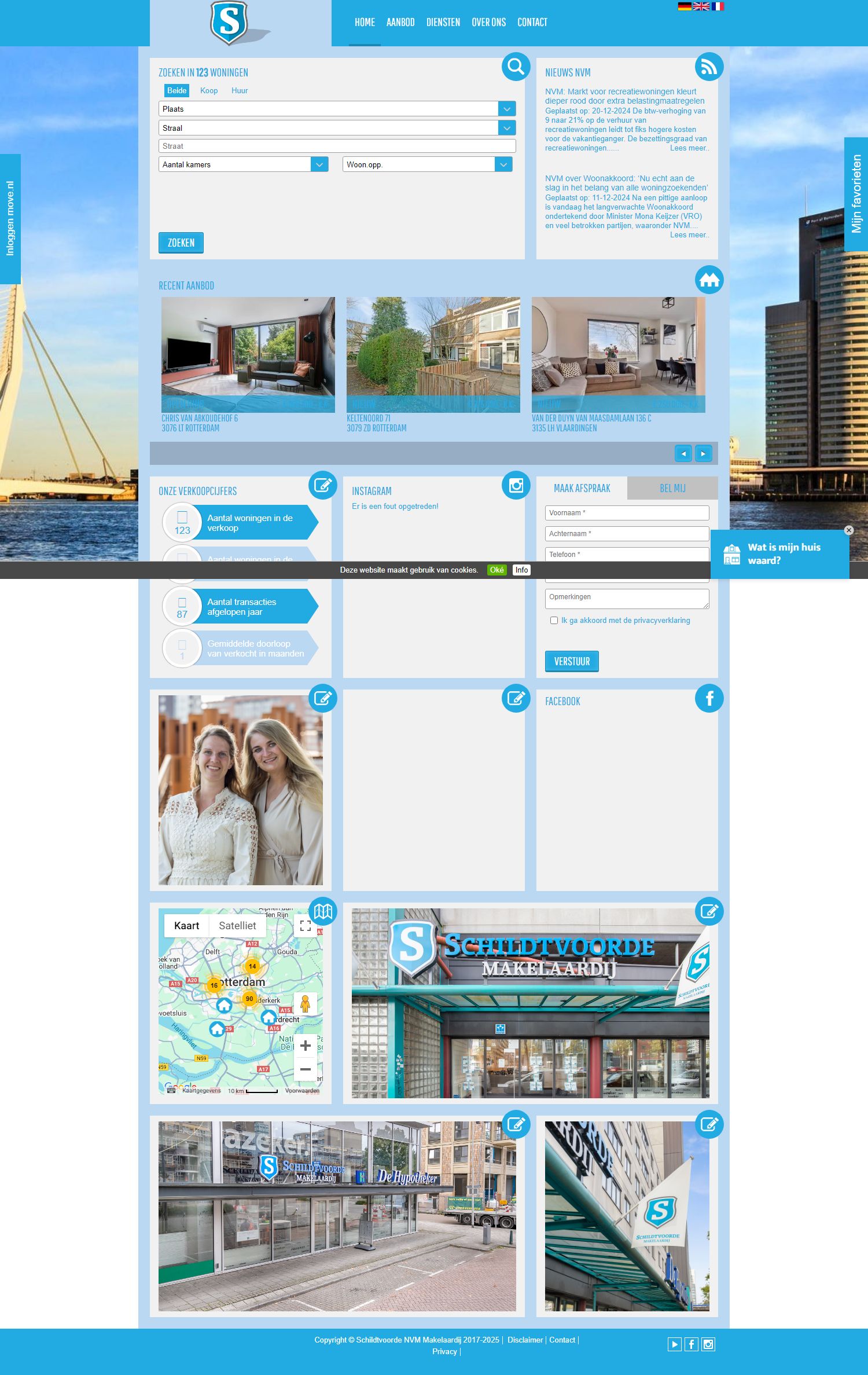 Screenshot van de website van www.schildtvoorde.nl