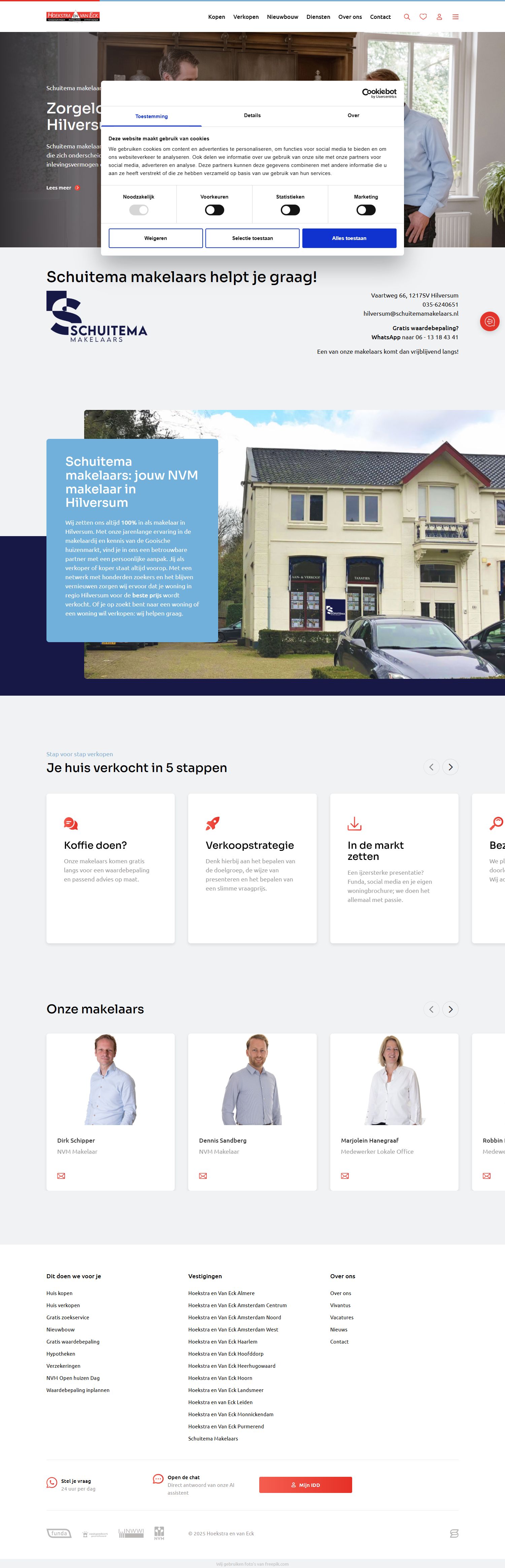 Screenshot der Website von www.schuitemamakelaars.nl