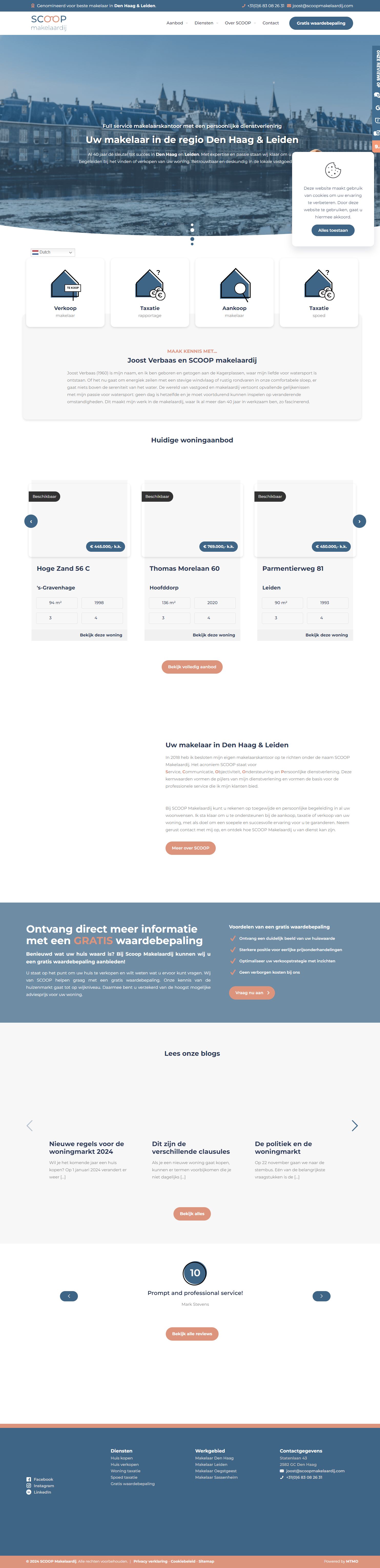 Screenshot van de website van www.scoopmakelaardij.com
