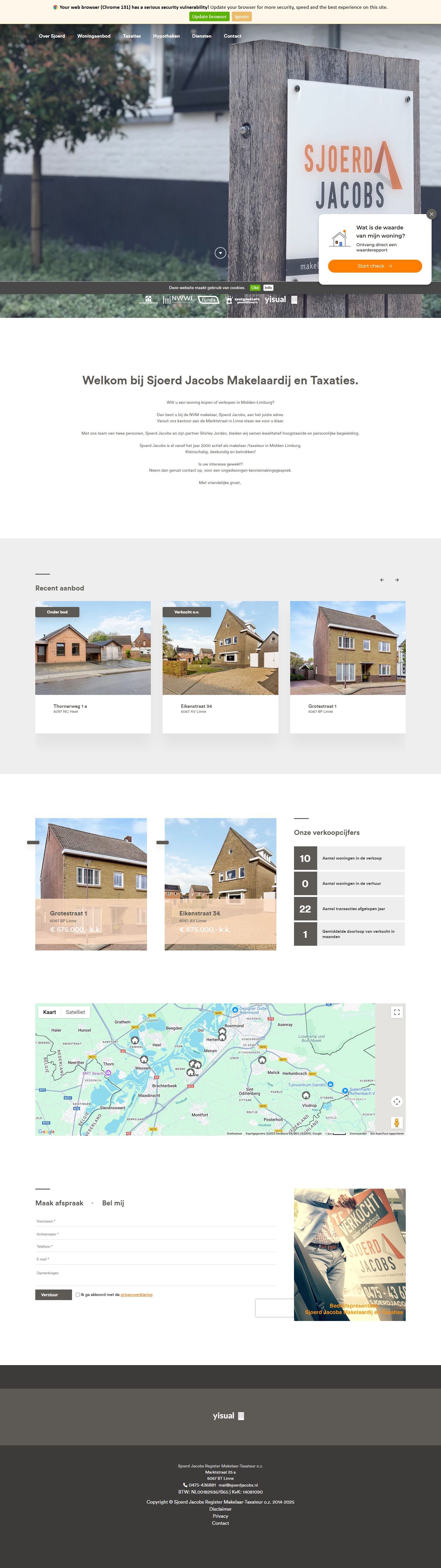 Capture d'écran du site web de www.sjoerdjacobs.nl