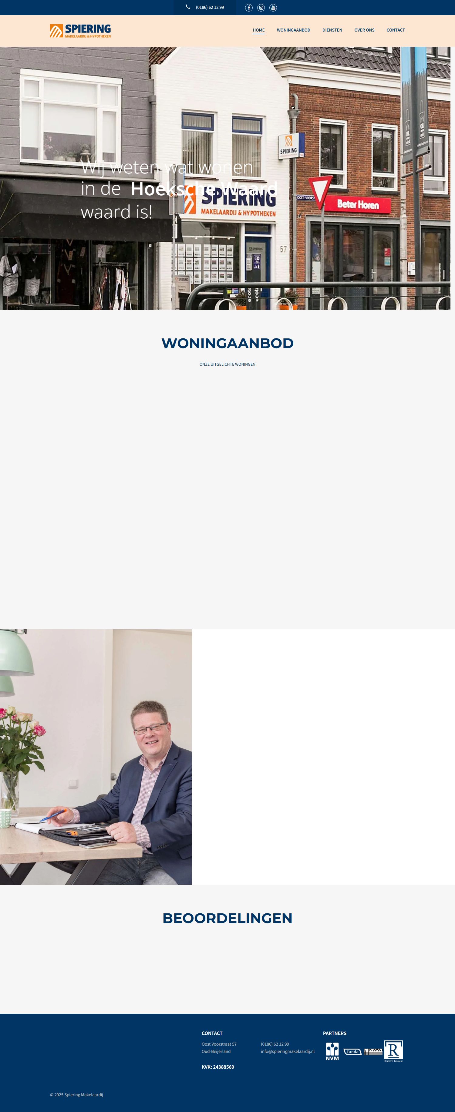 Screenshot of the website of www.spieringmakelaardij.nl