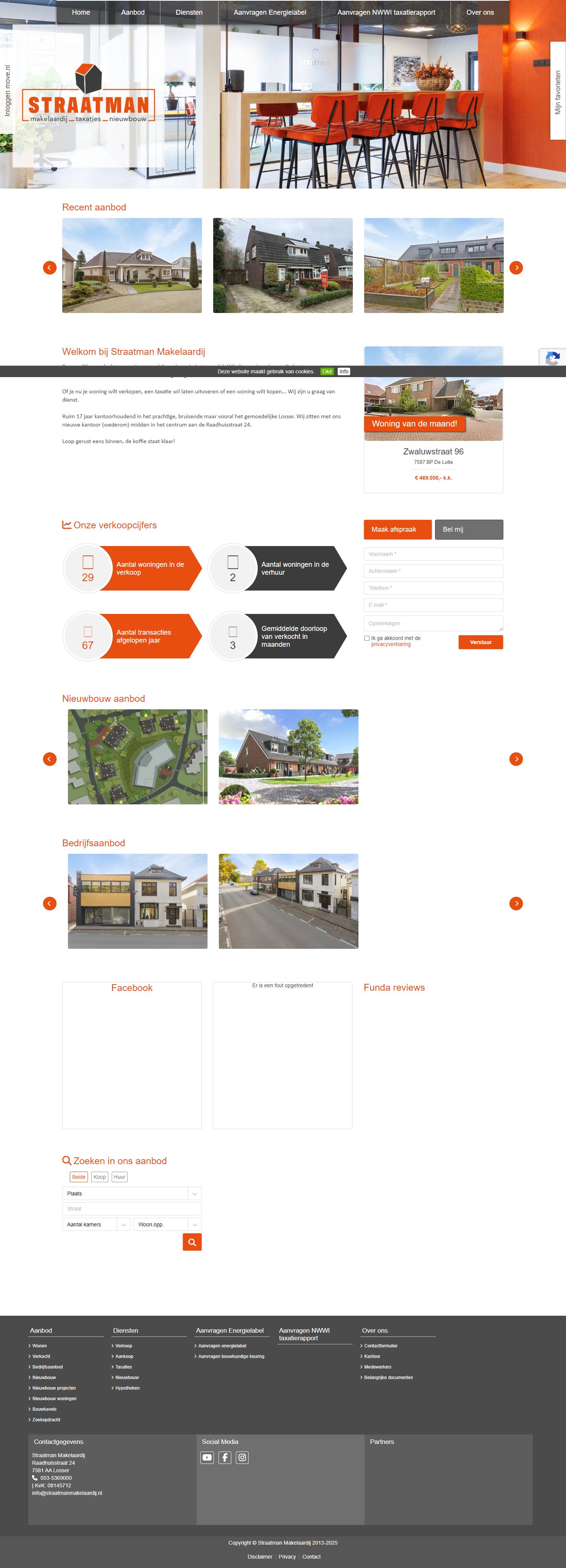 Screenshot van de website van www.straatmanmakelaardij.nl