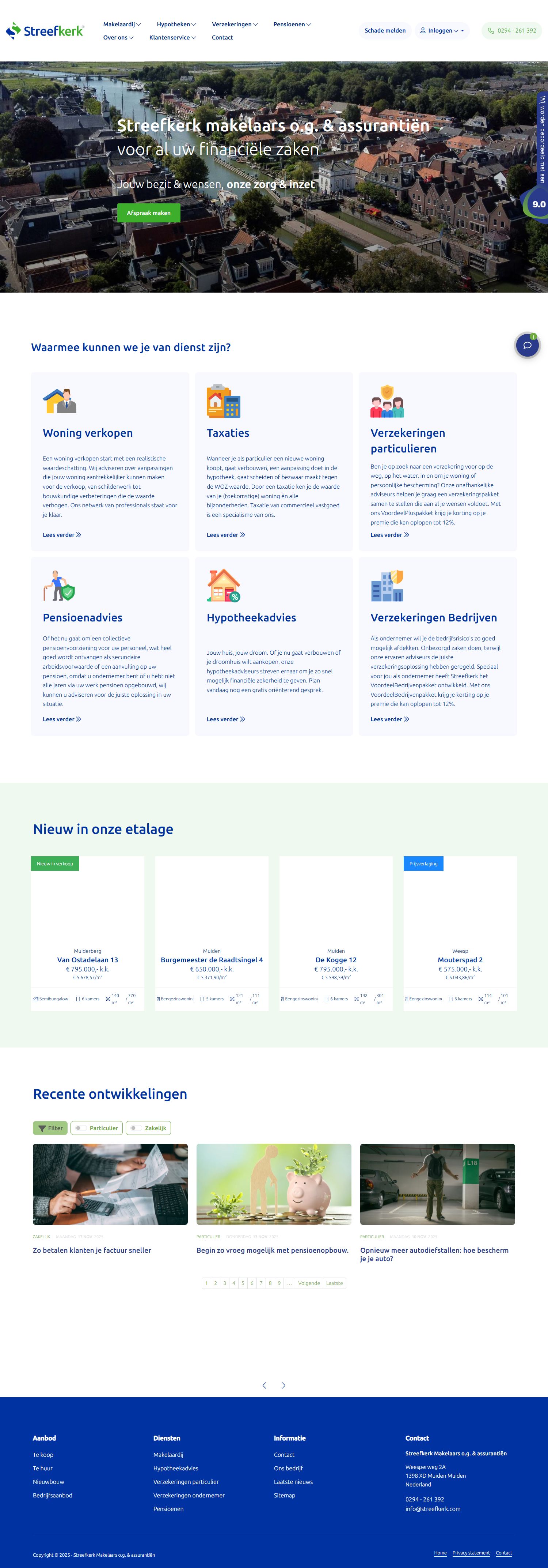 Capture d'écran du site web de www.streefkerk.com