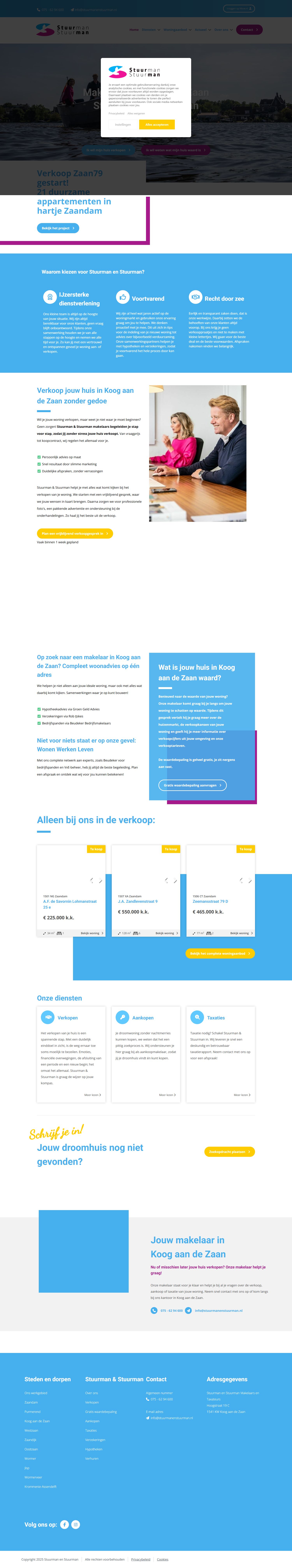 Screenshot of the website of www.stuurmanenstuurman.nl