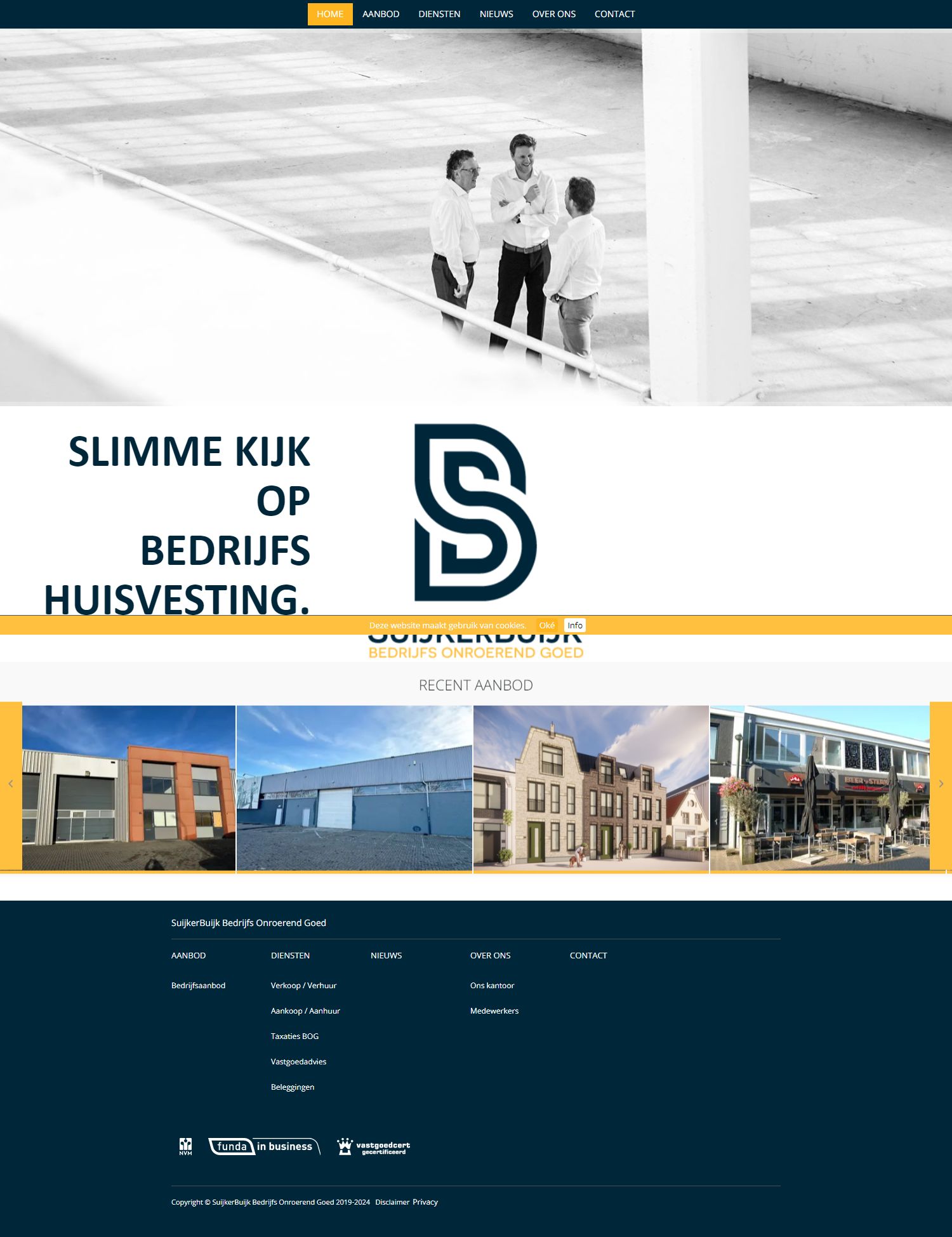 Screenshot van de website van www.suijkerbuijk-bog.nl