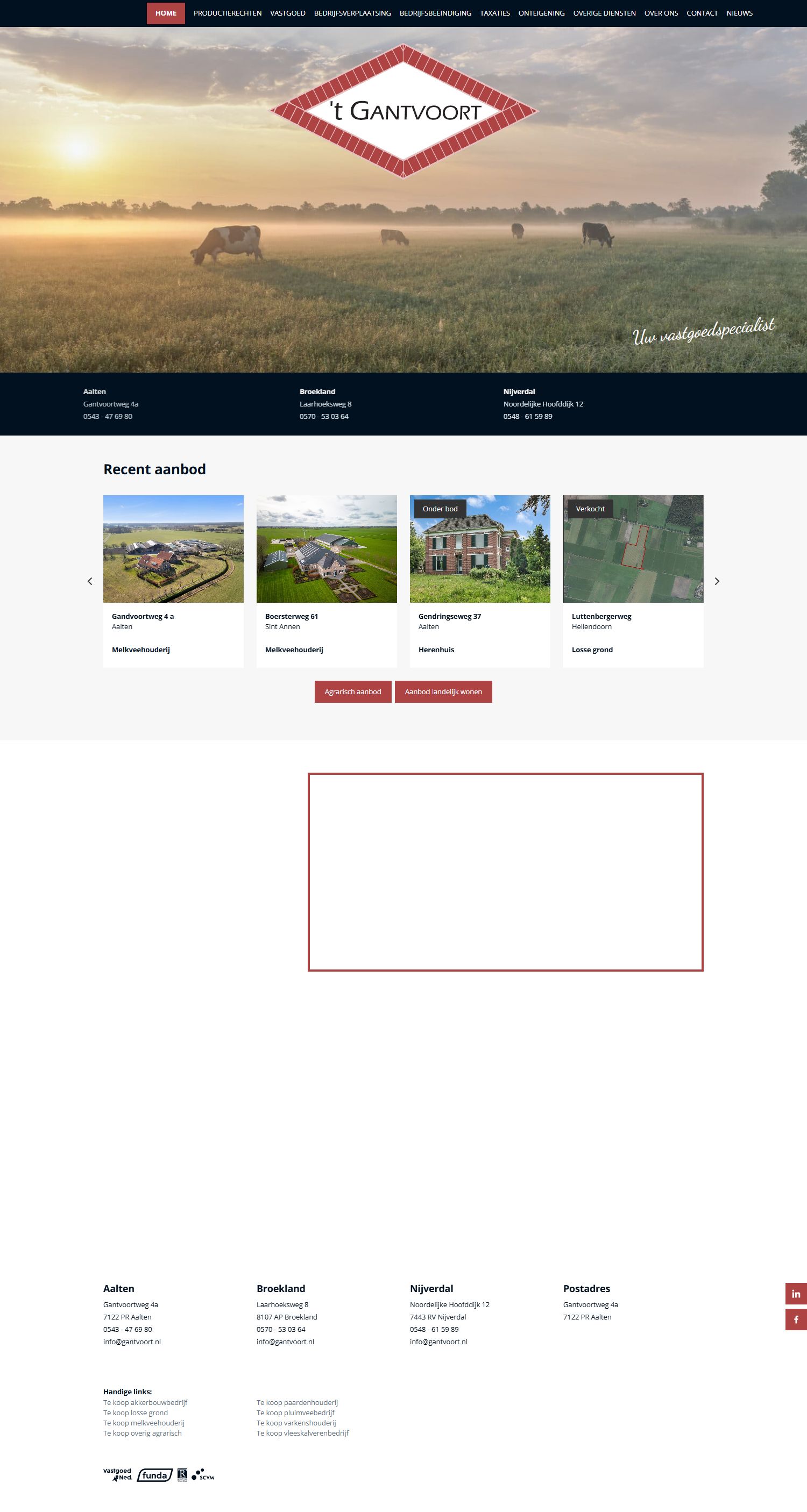 Screenshot der Website von www.gantvoort.nl