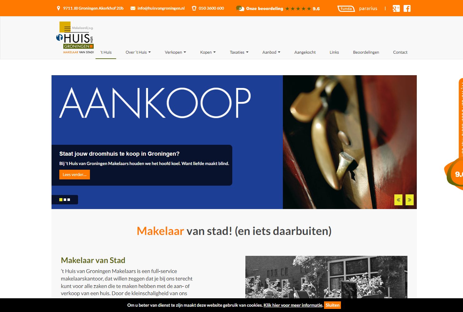 Screenshot van de website van www.huisvangroningen.nl