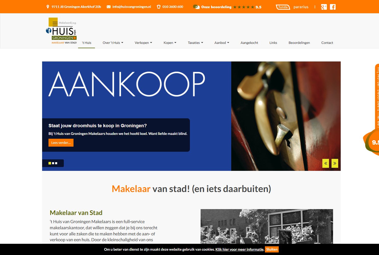 Screenshot der Website von www.huisvangroningen.nl