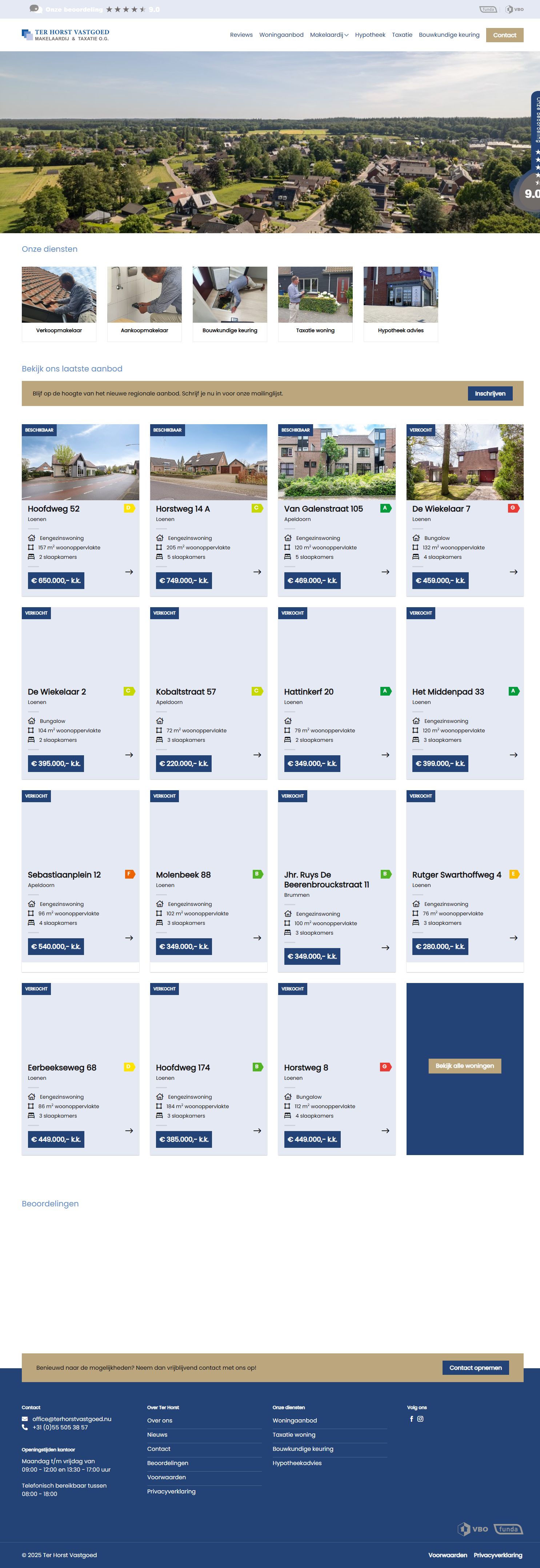 Team foto van Ter Horst Vastgoed