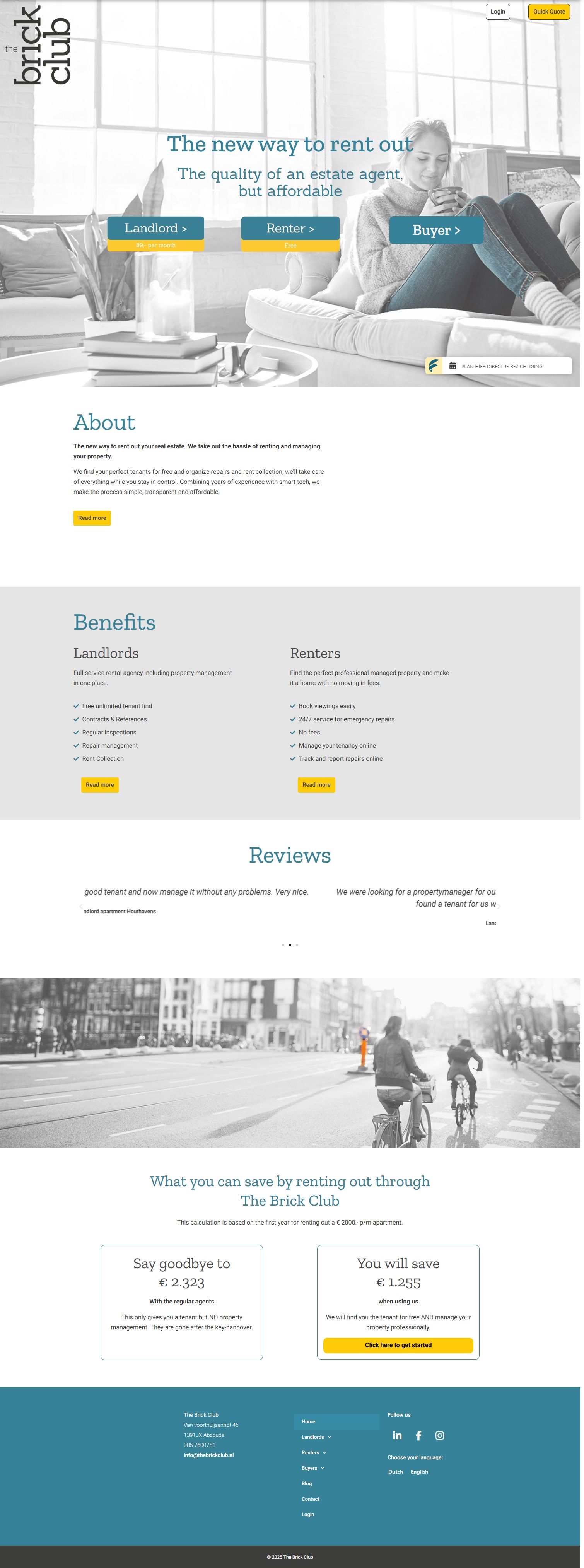 Screenshot der Website von www.thebrickclub.nl