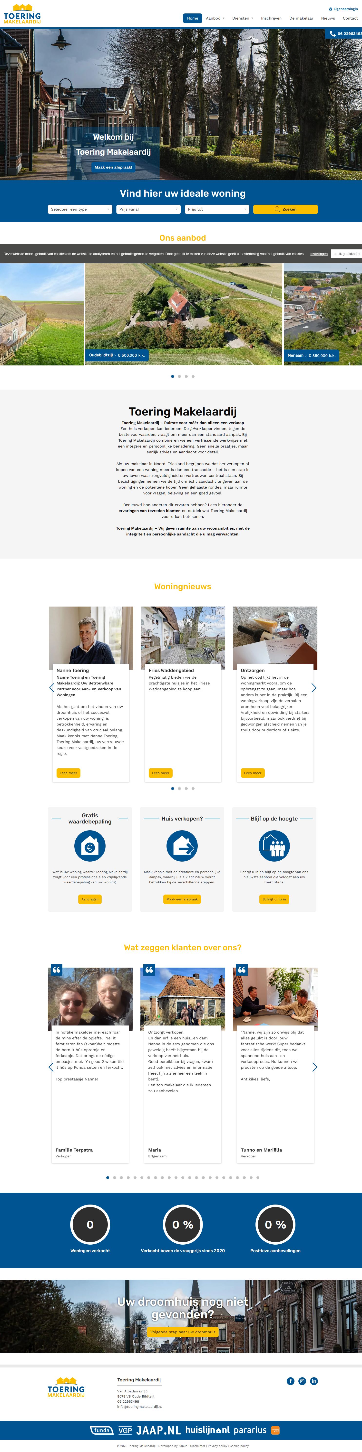 Foto van het kantoor van Toering Makelaardij