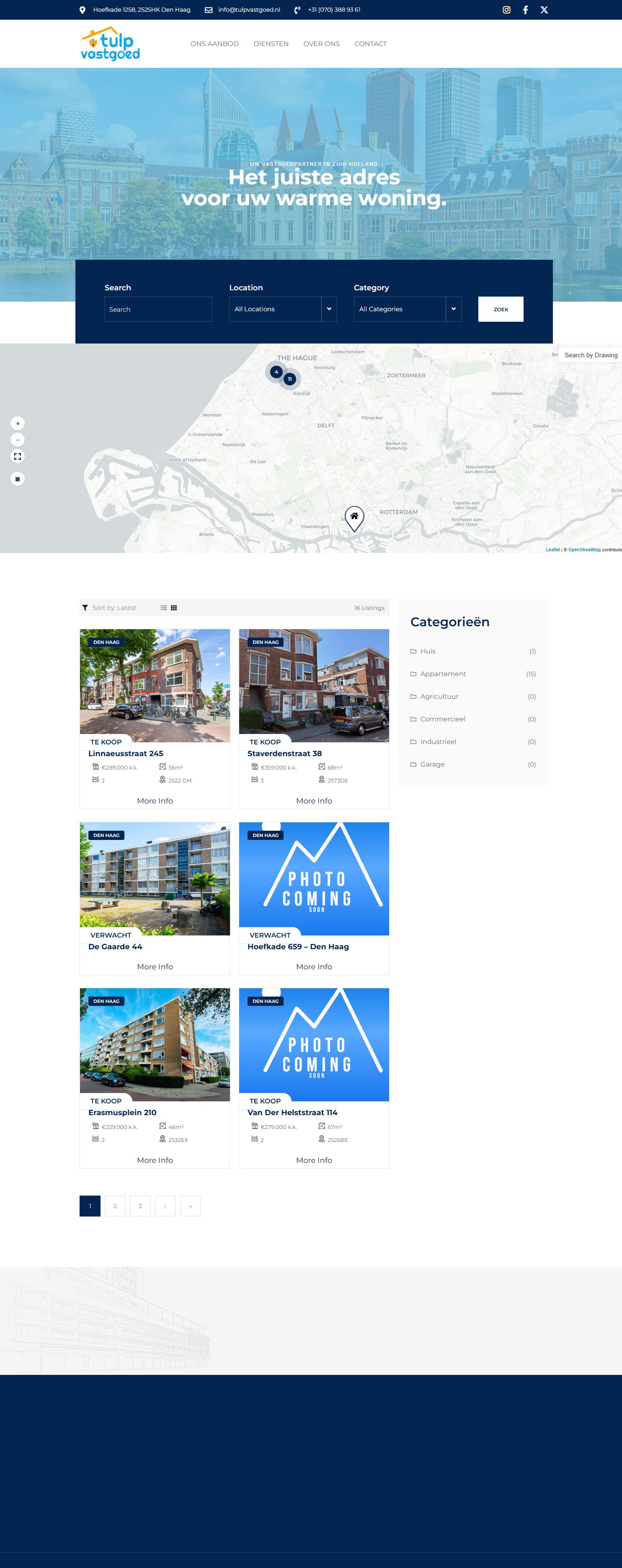 Screenshot van de website van www.tulpvastgoed.nl