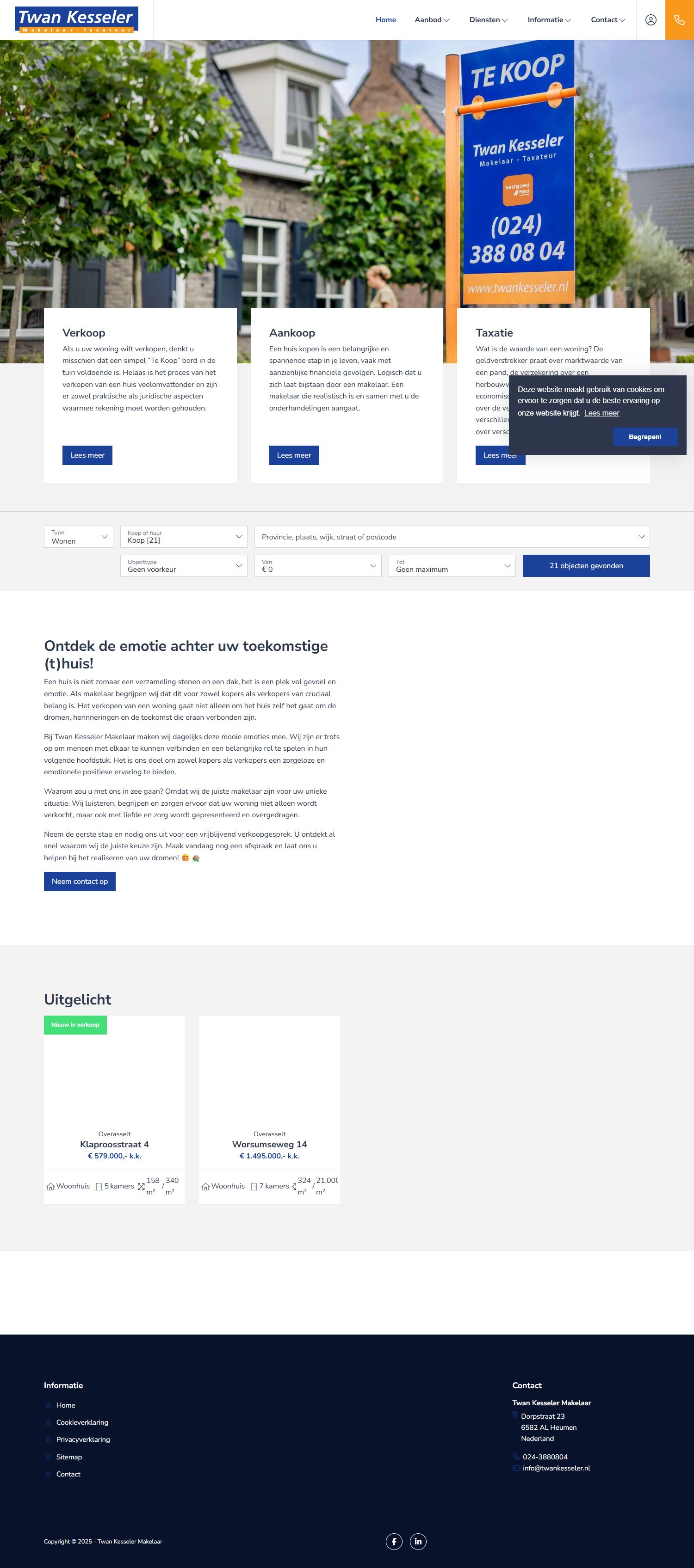 Team foto van Twan Kesseler de Makelaar van Malden en omgeving