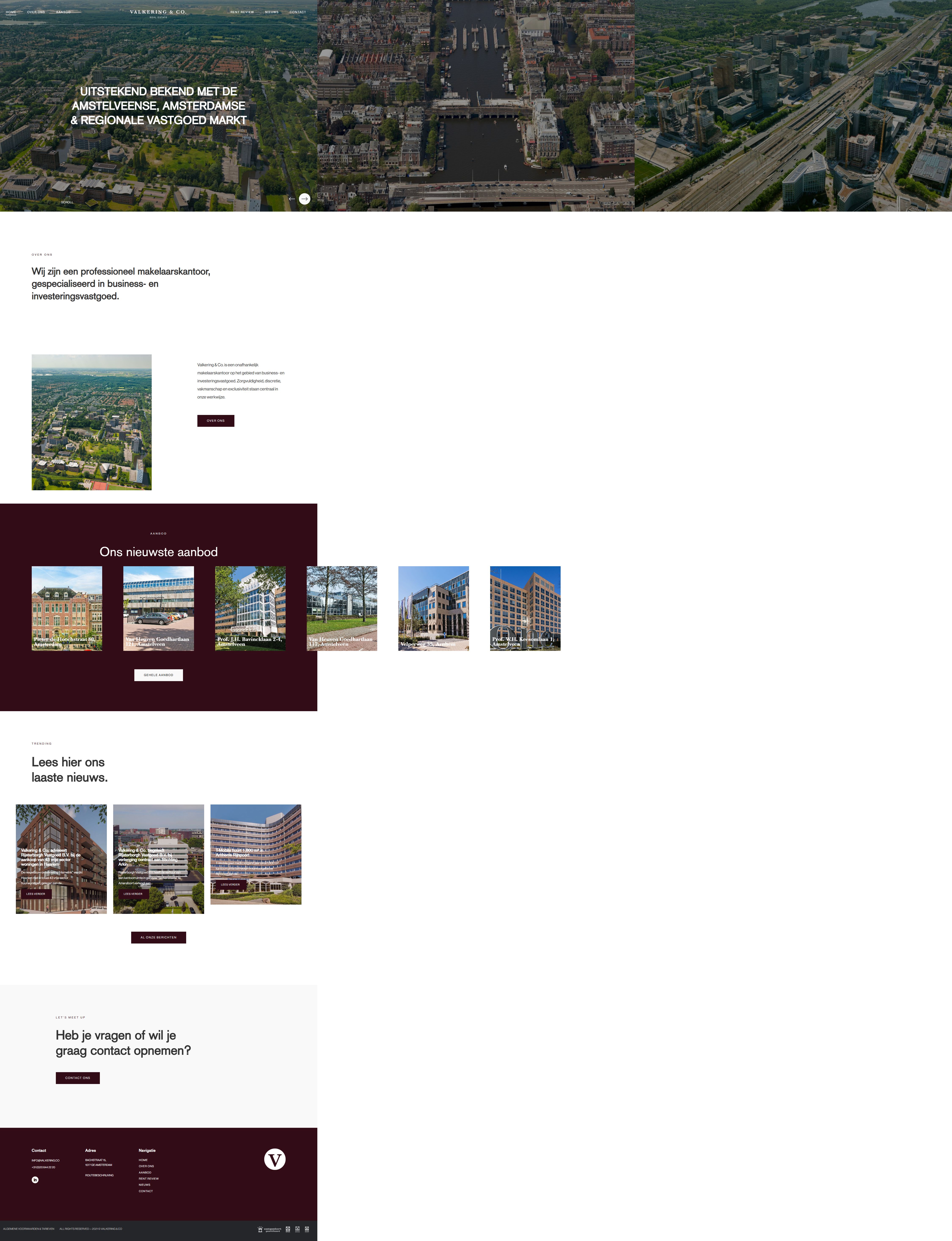 Screenshot van de website van www.valkering.co