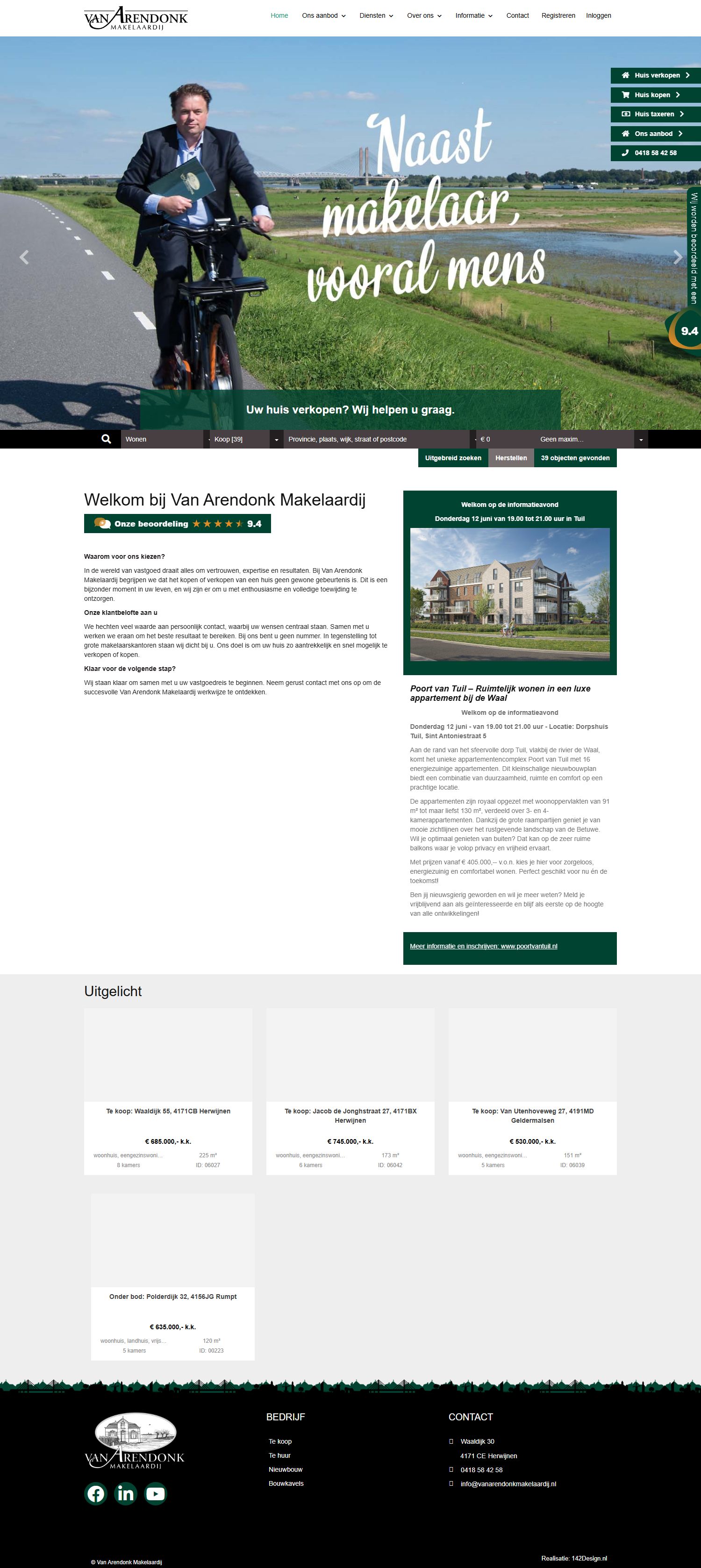 Bürofoto Van Arendonk Makelaardij | West Betuwe