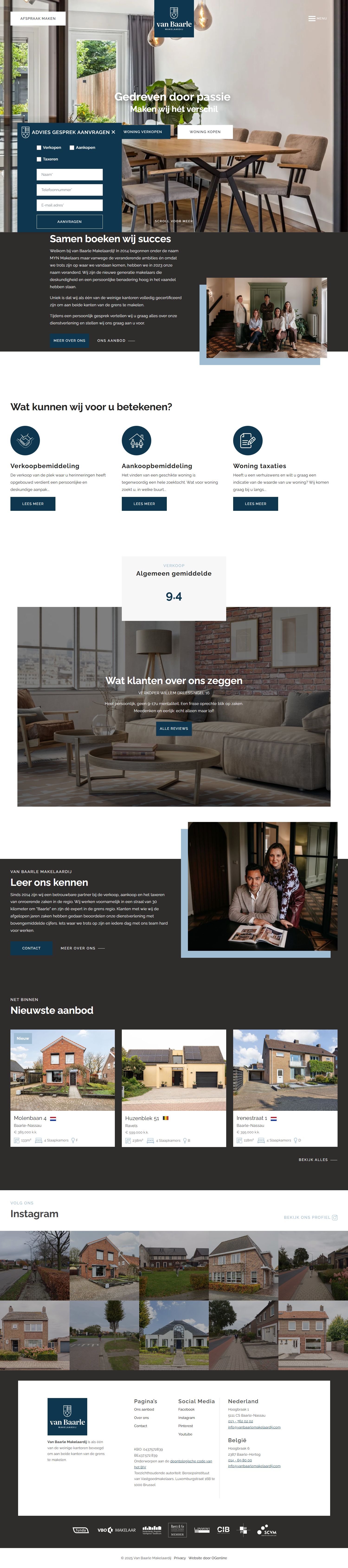 Team foto van van Baarle Makelaardij | Baerz & Co