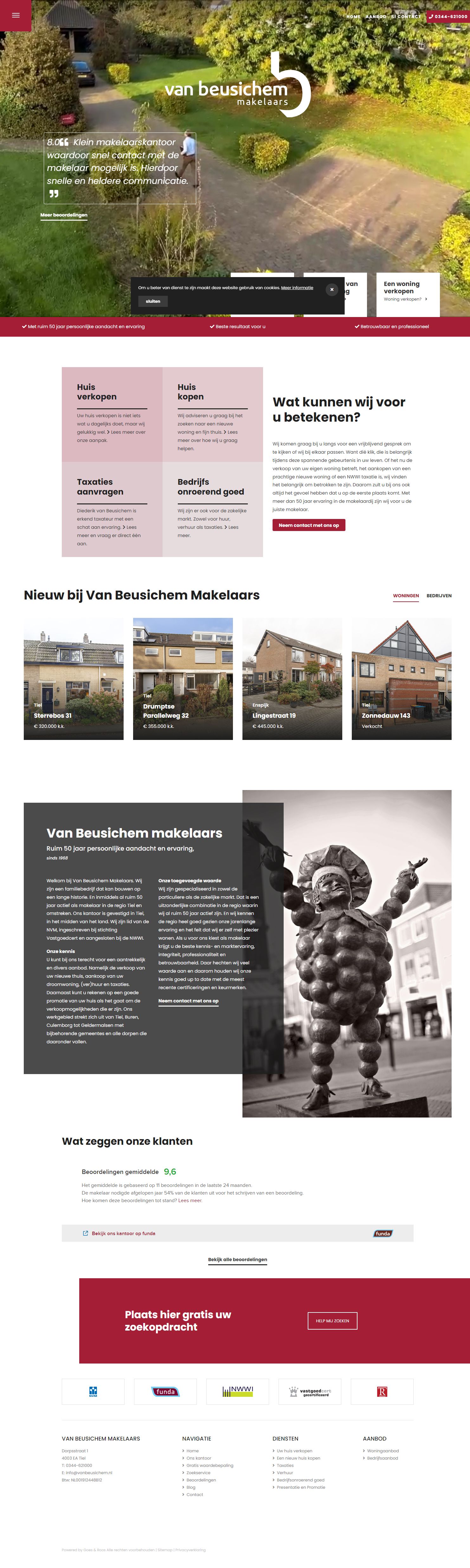 Screenshot van de website van www.vanbeusichem.nl