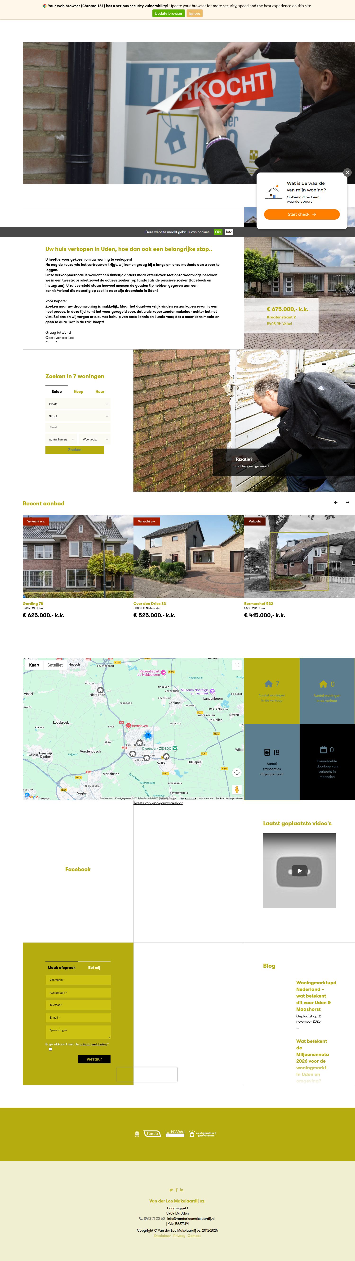 Kantoorfoto Van der Loo Makelaardij Uden