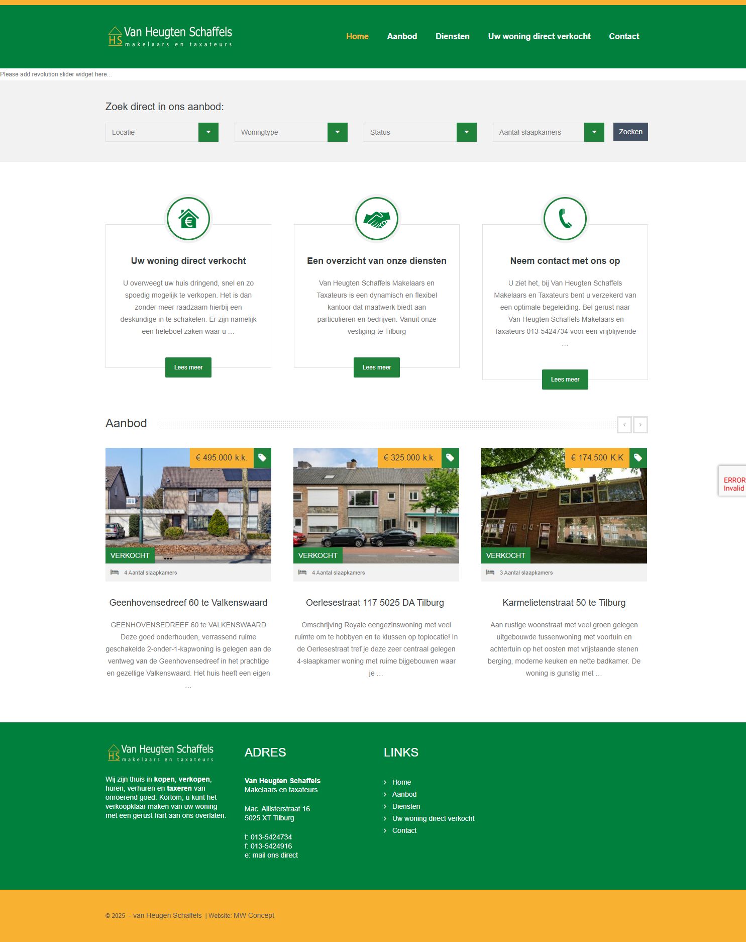 Screenshot der Website von www.vanheugtenschaffels.nl