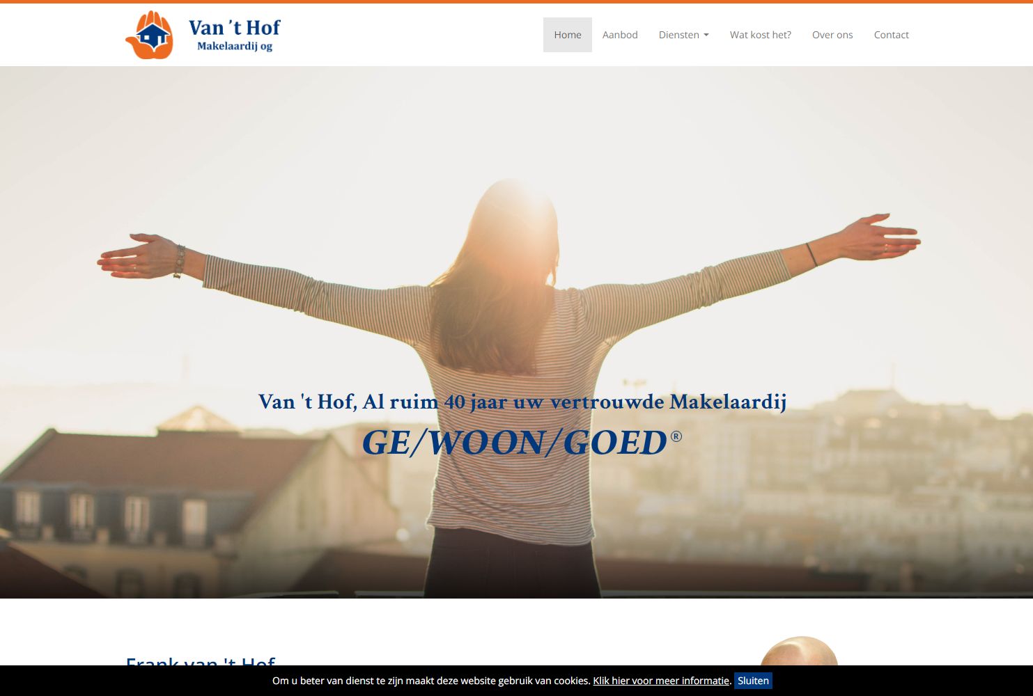 Screenshot van de website van gewoongoed.nl