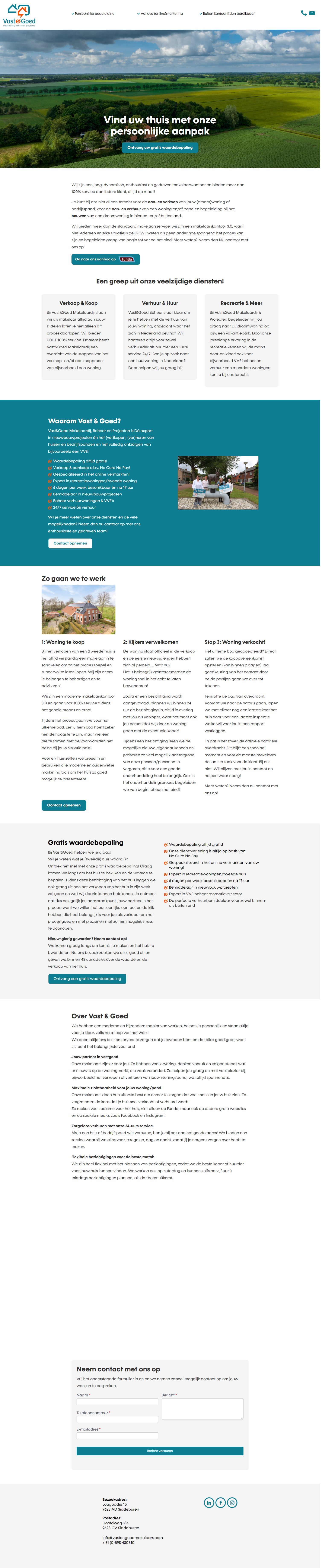 Screenshot van de website van www.vastengoedmakelaars.com