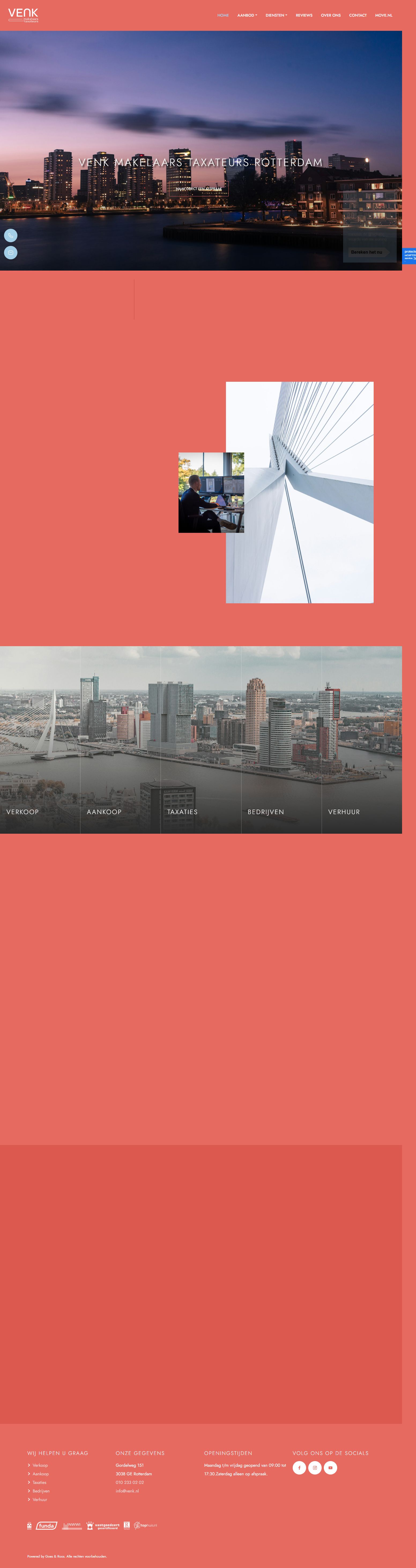 Screenshot der Website von venk.nl