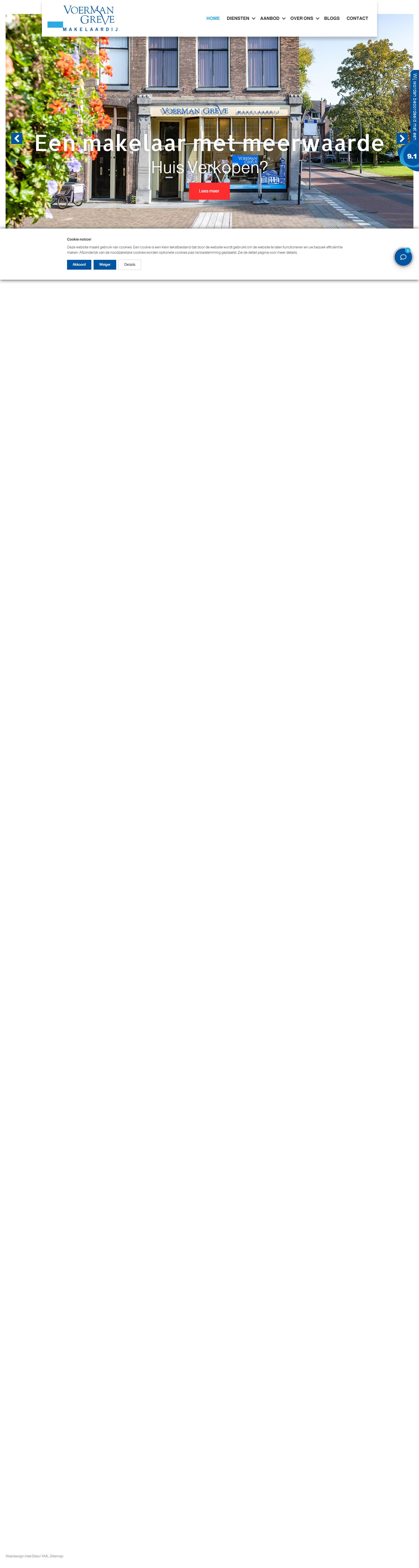 Screenshot of the website of www.voermangreve.nl