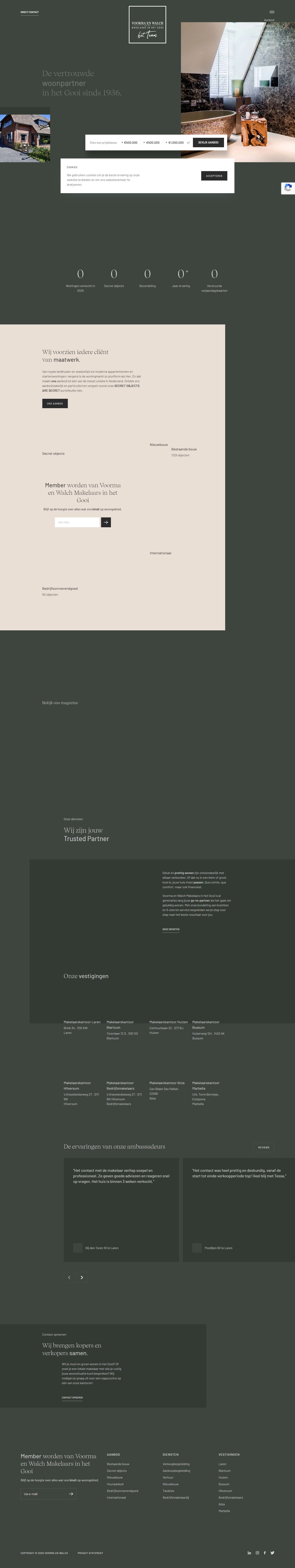 Screenshot van de website van www.voorma-walch.nl