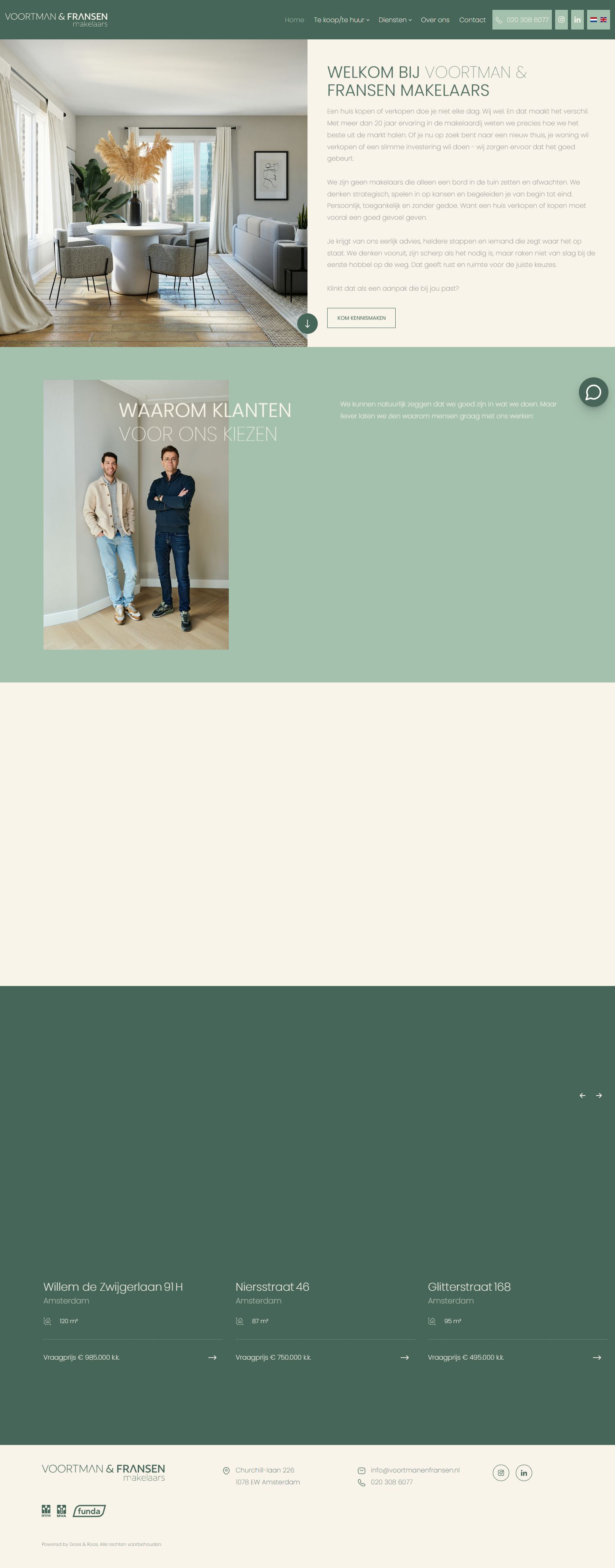 Screenshot van de website van www.voortmanenfransen.nl