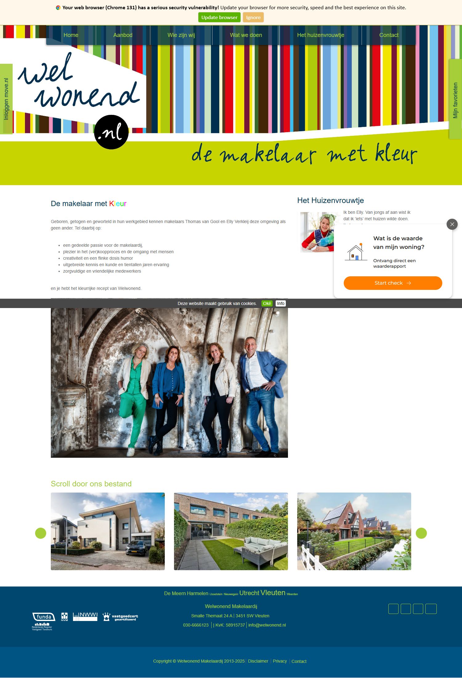 Screenshot of the website of www.welwonend.nl