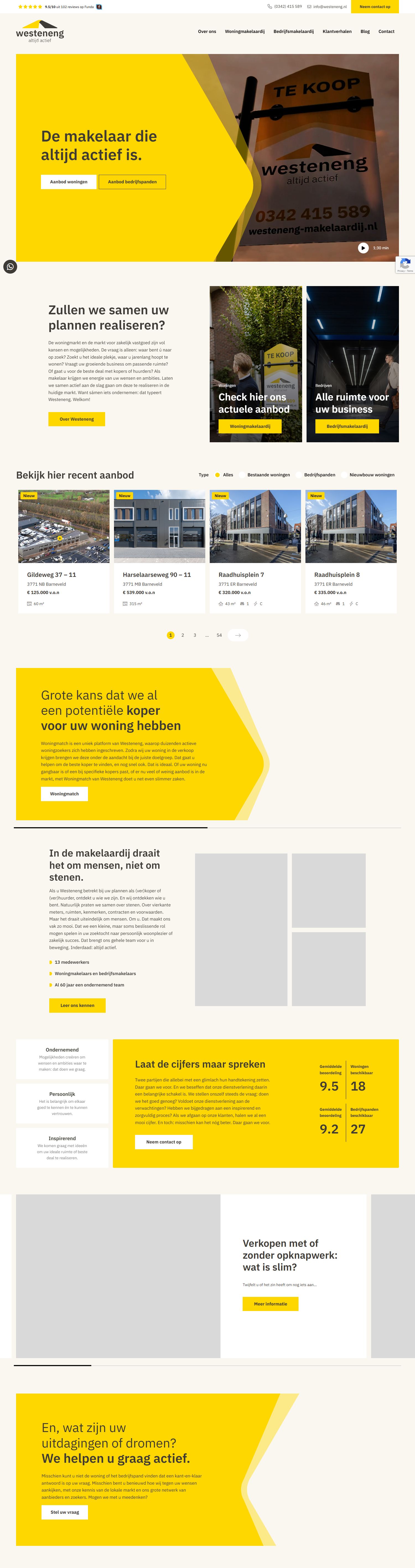 Screenshot of the website of www.westeneng.nl