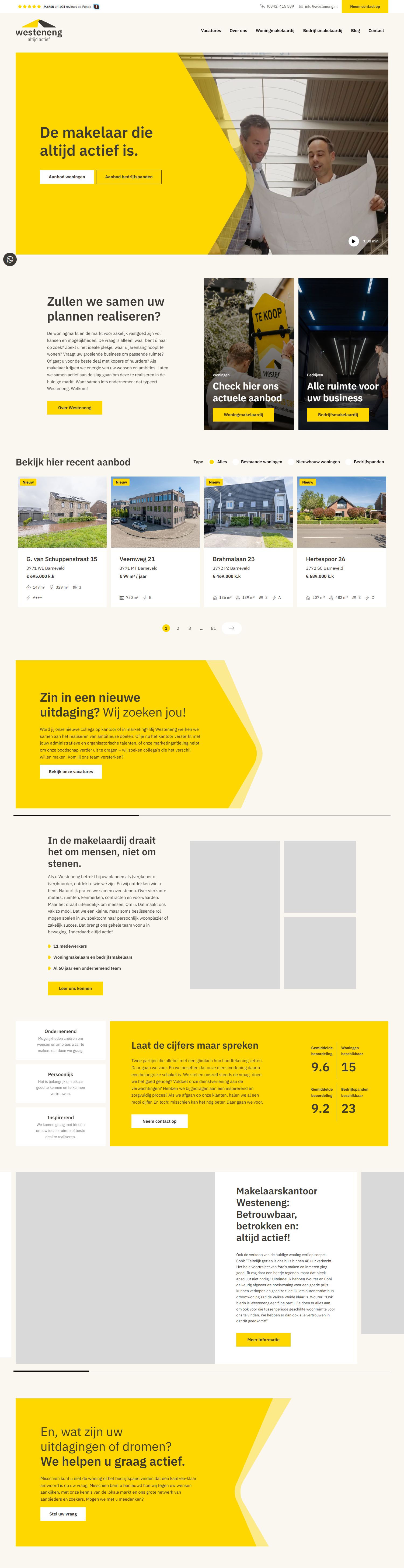 Screenshot der Website von www.westeneng.nl