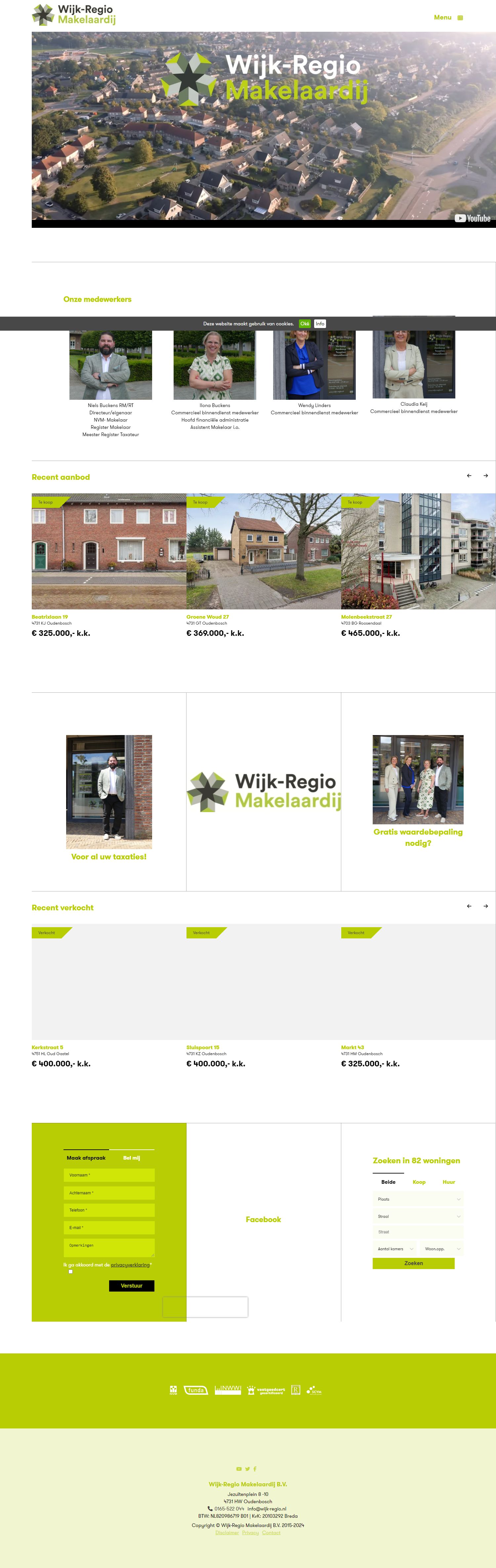 Screenshot van de website van www.wijk-regio.nl