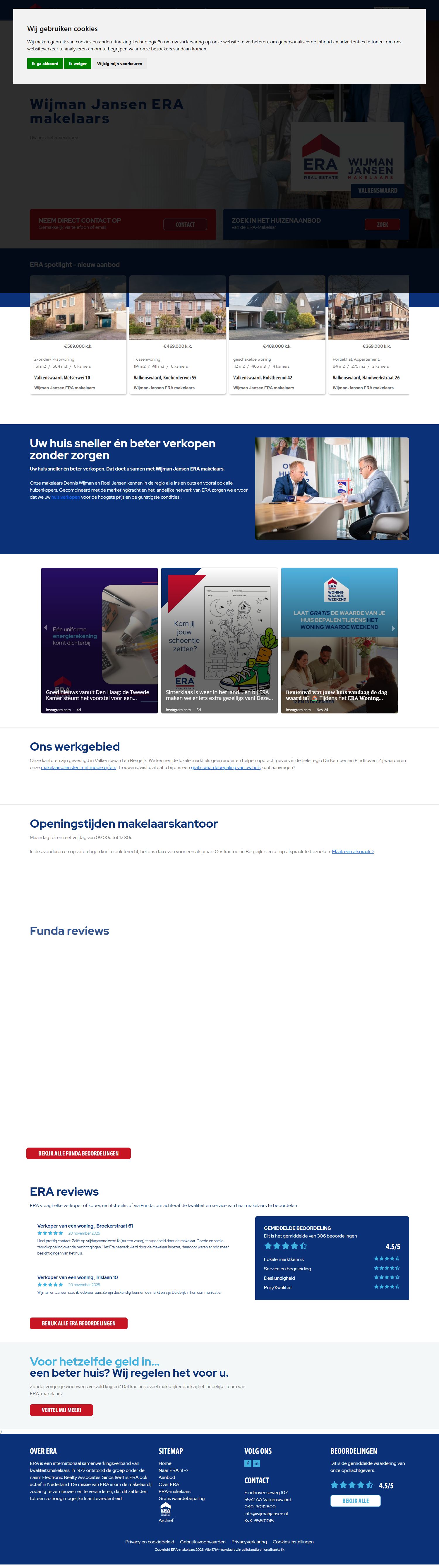 Screenshot of the website of www.wijmanjansen.nl