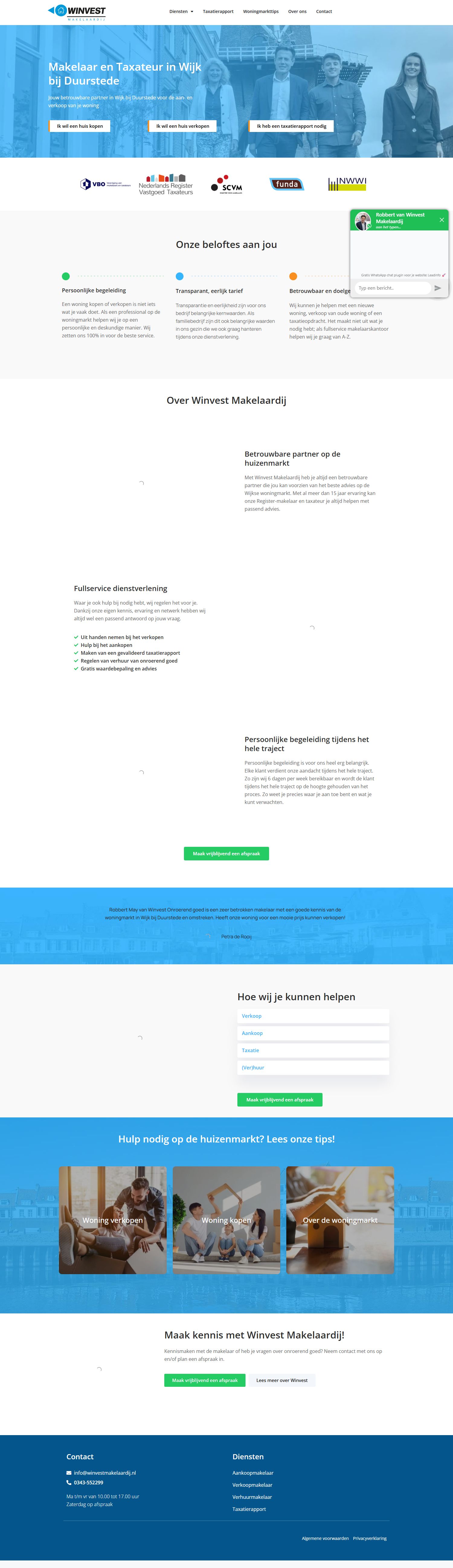 Team foto van Winvest Makelaardij Wijk bij Duurstede