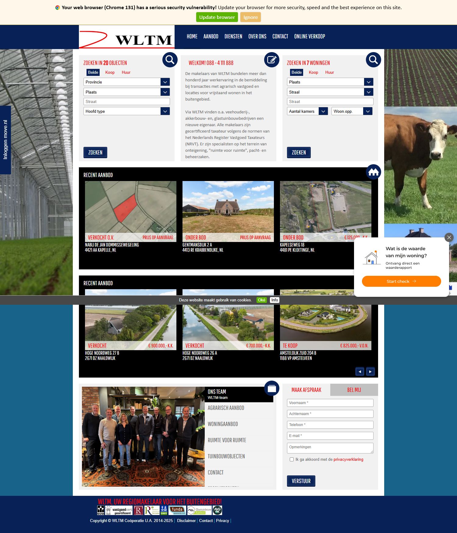 Screenshot der Website von www.wltm.nl