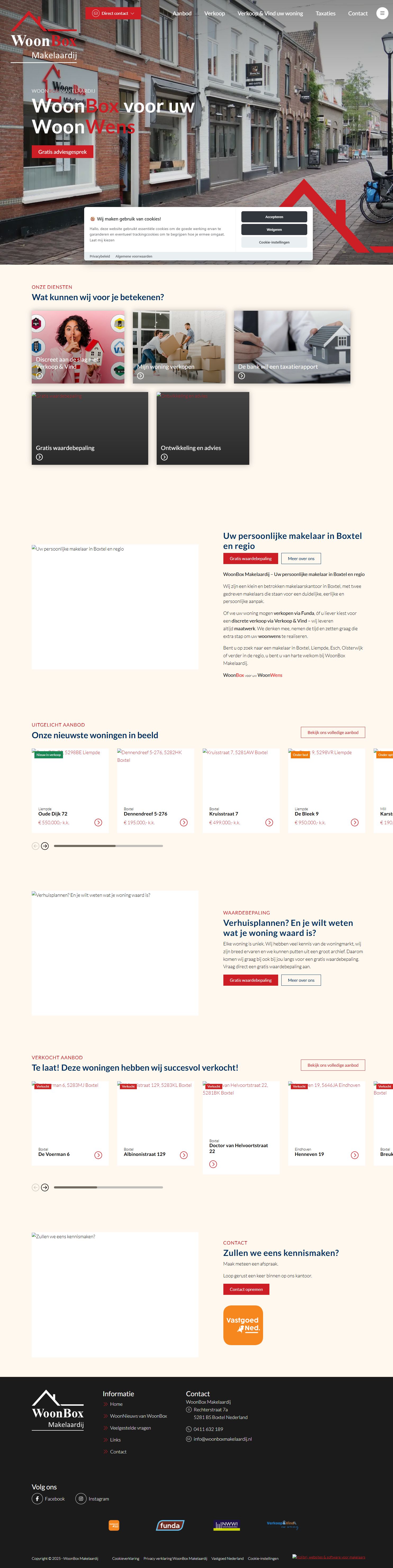 Capture d'écran du site web de www.woonboxmakelaardij.nl