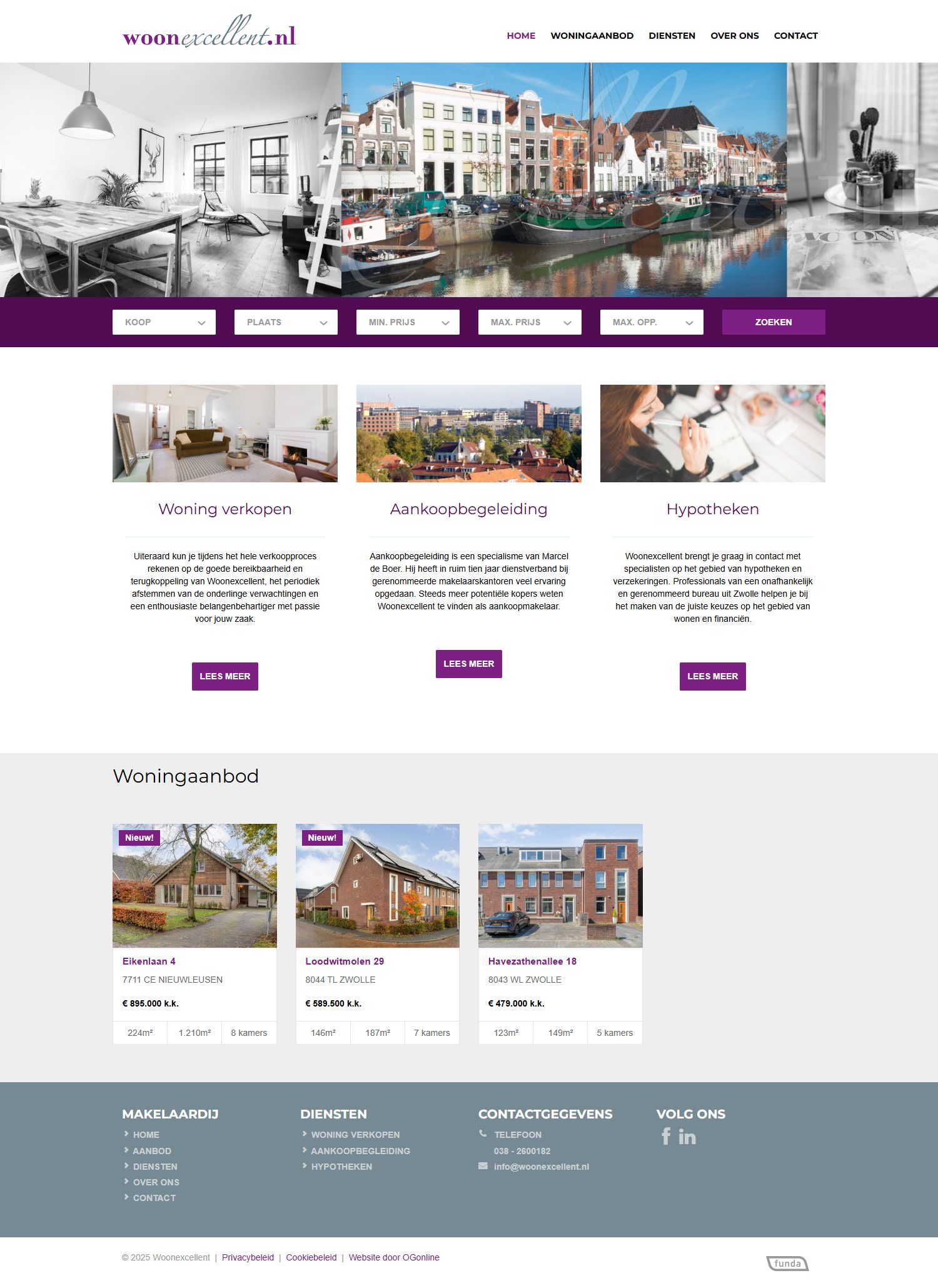 Capture d'écran du site web de www.woonexcellent.nl