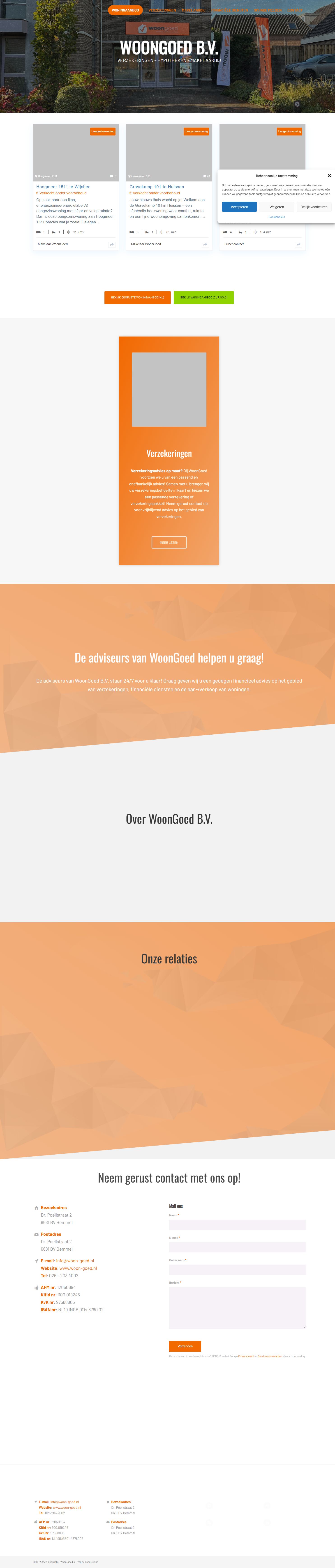 Screenshot of the website of www.woon-goed.nl