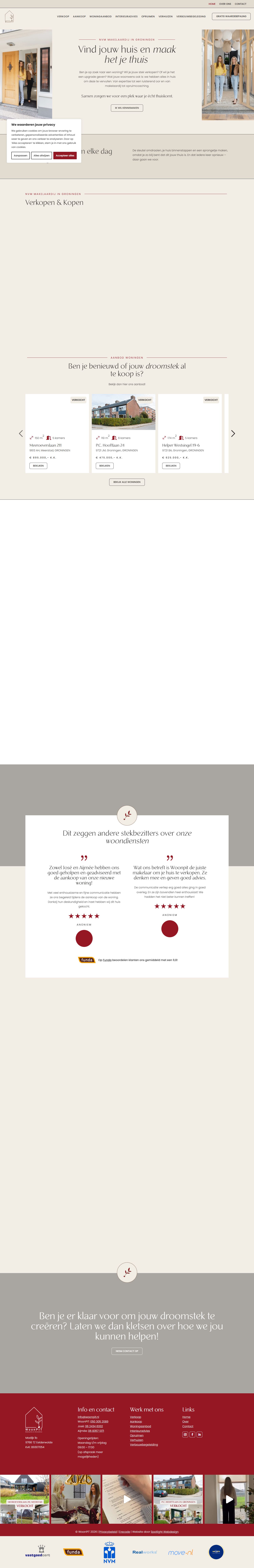 Capture d'écran du site web de www.woonpit.nl