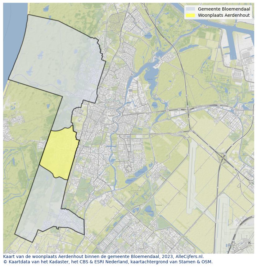 Kaart van makelaars in Aerdenhout, gemeente Bloemendaal