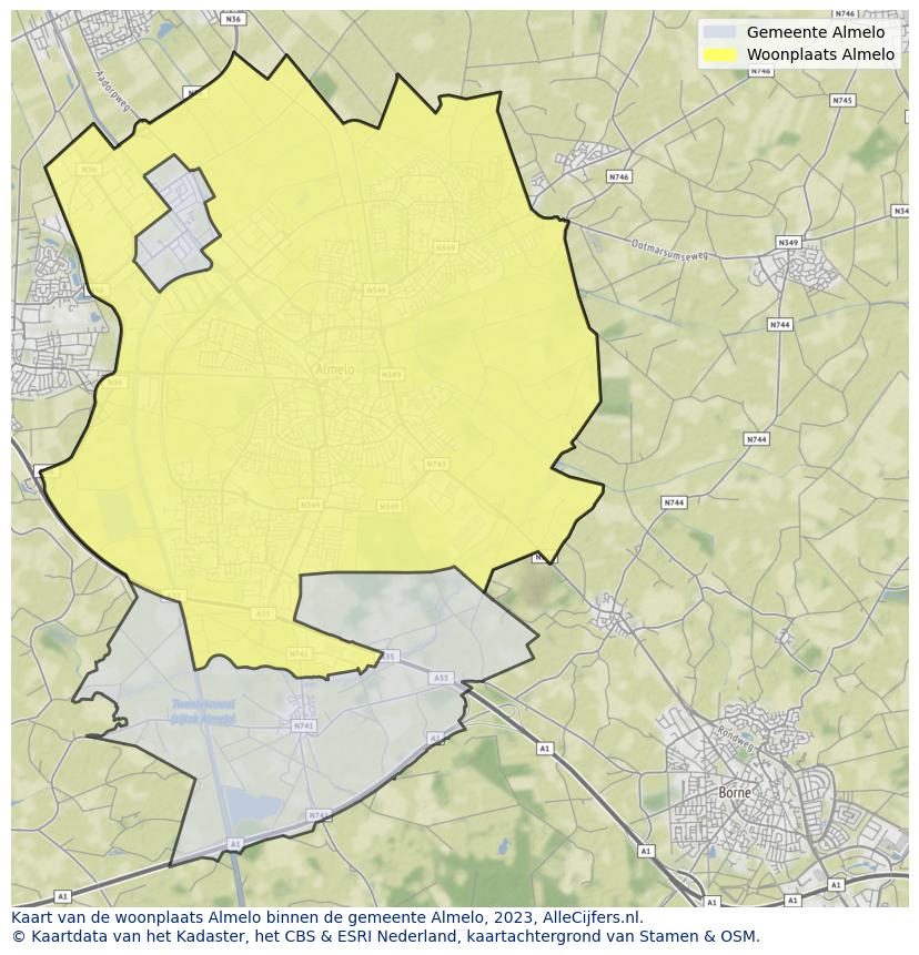 Kaart van Almelo