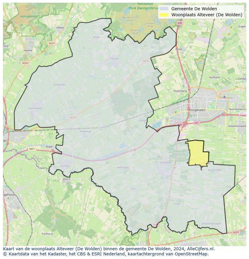 Kaart van makelaars in Alteveer, gemeente De Wolden