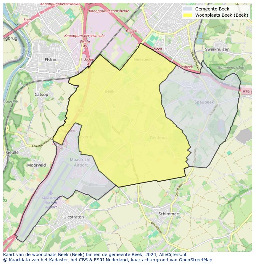 Kaart van makelaars in Beek, gemeente Beek