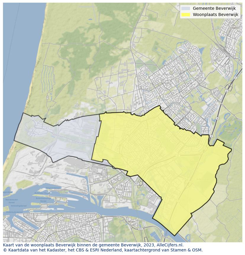 Kaart van Beverwijk