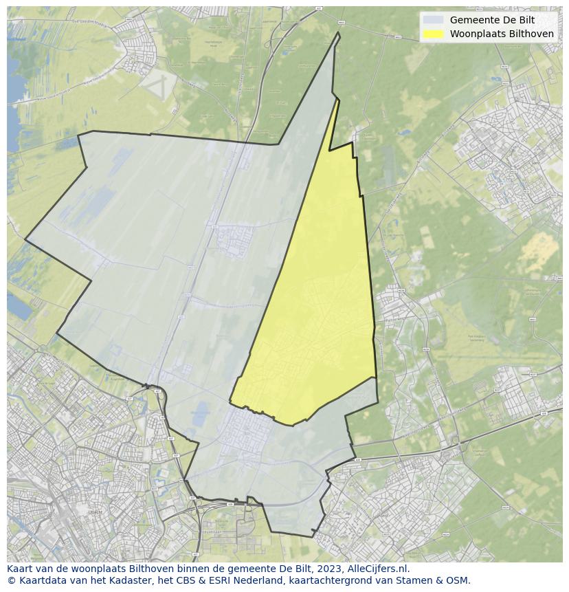 Kaart van makelaars in Bilthoven, gemeente De Bilt