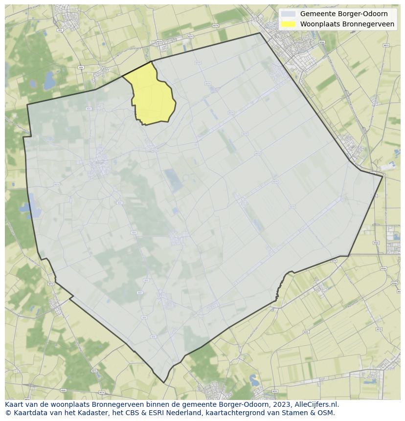 Kaart van Bronnegerveen