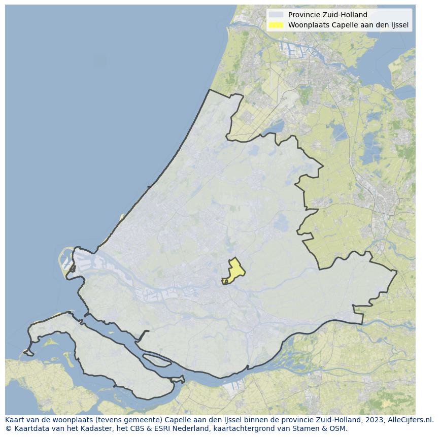 Kaart van Capelle aan den IJssel